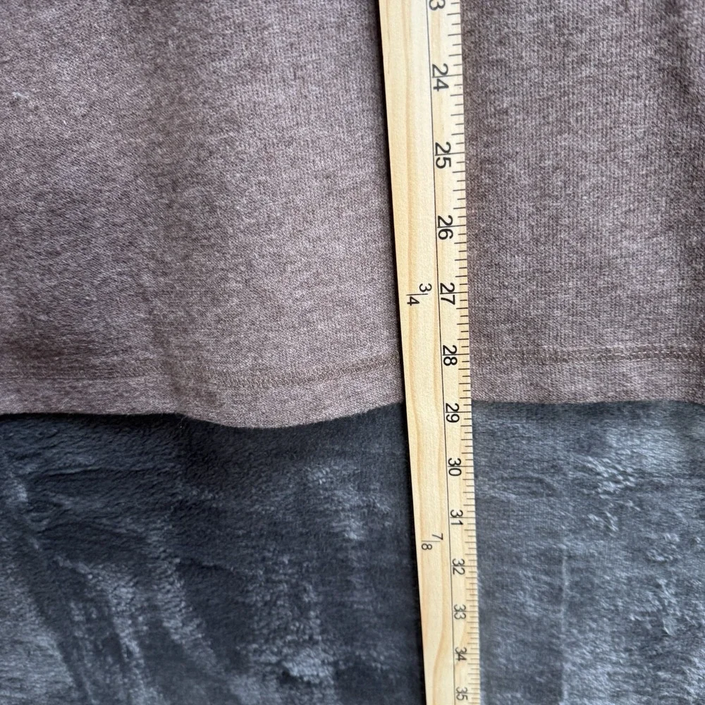 Norman Thompson XL Quarter Zip Pullover Sweater Brown Mock Neck Cotton Blend